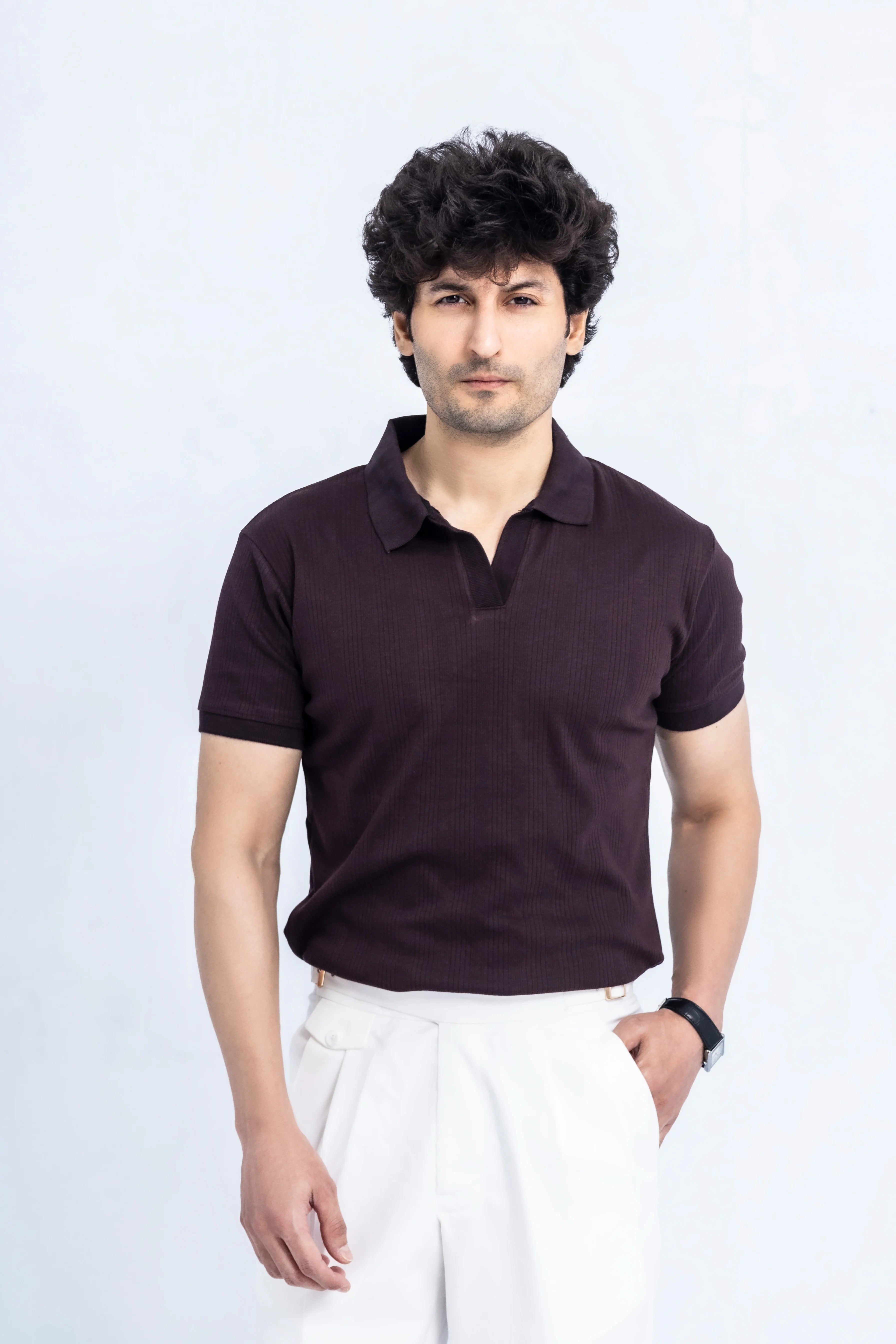 Plum Drop Needle Polo