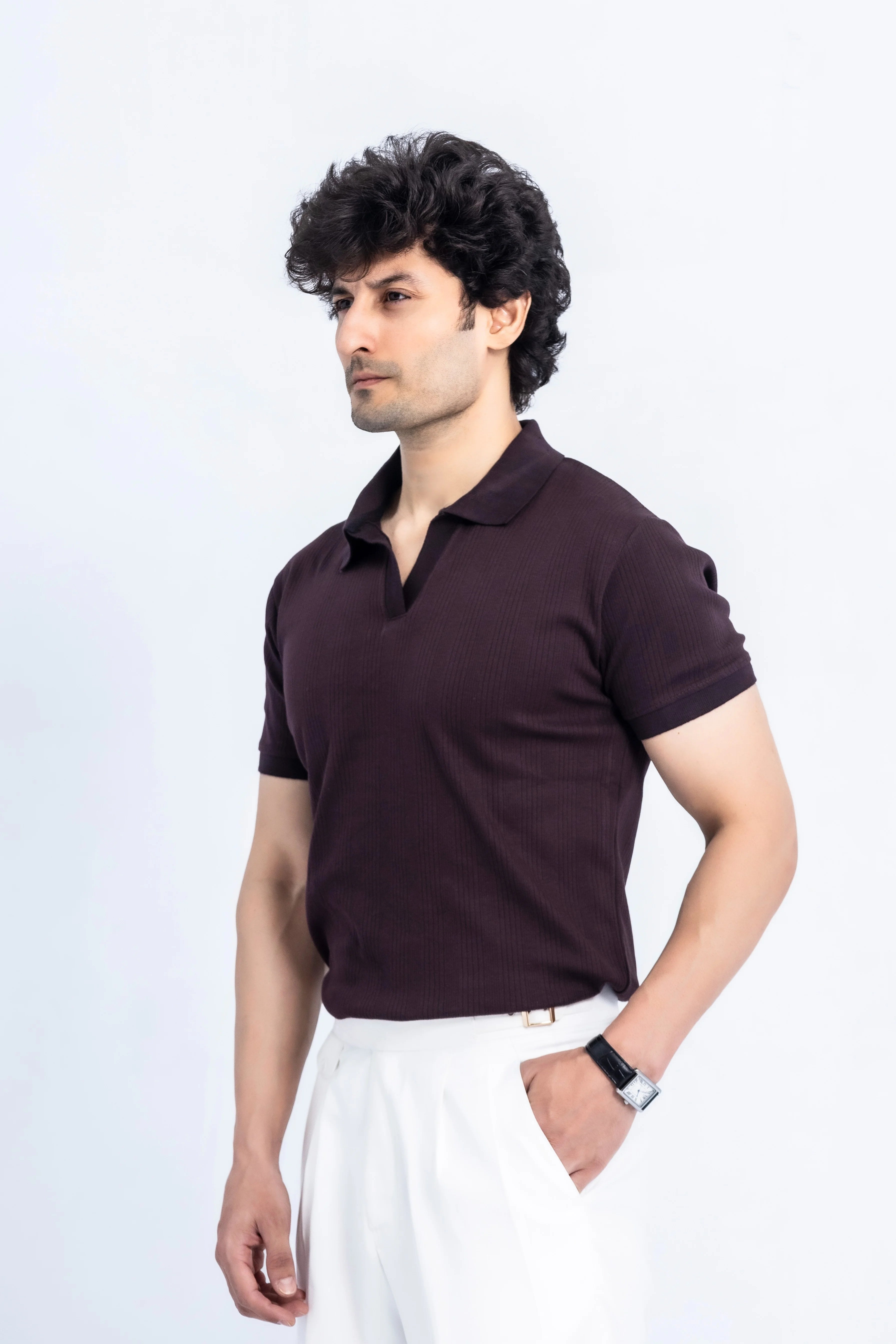 Plum Drop Needle Polo