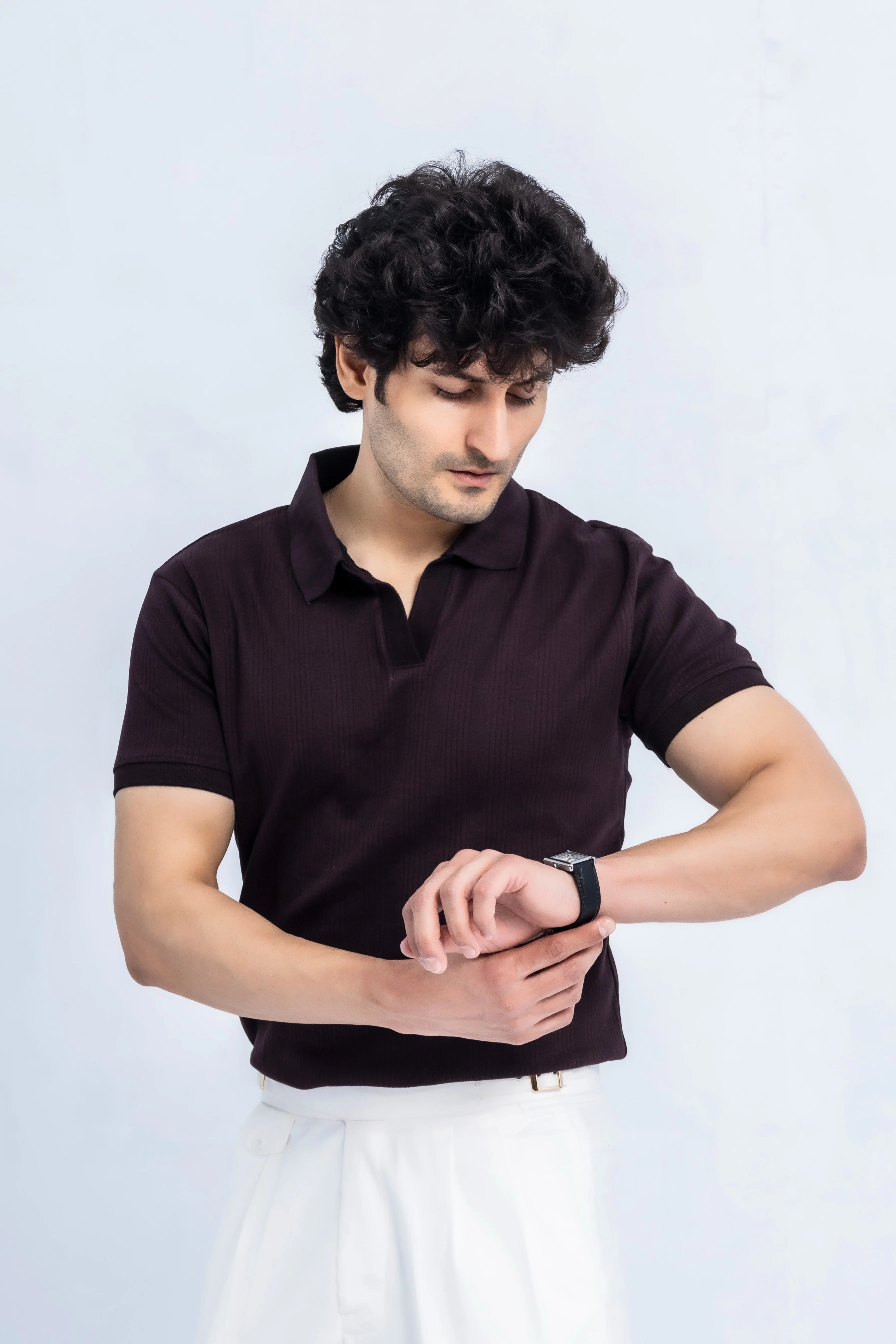 Plum Drop Needle Polo