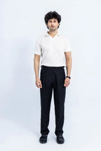 Ivory Open-Collar Polo