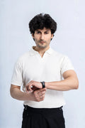 Ivory Open-Collar Polo